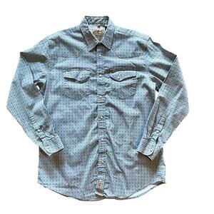 Rafter C men’s long sleeve pearl snap button western shirt size xl